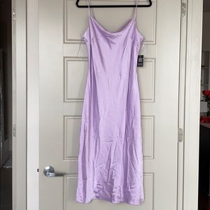 Lavender midi slip dress